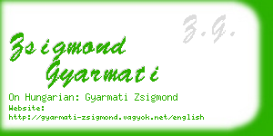 zsigmond gyarmati business card